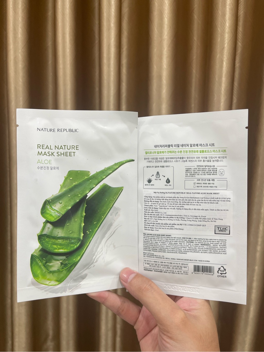 Combo 10 mặt nạ giấy Nature Republic Real Nature Mask Sheet Dưỡng trắng & Giảm mụn 10 x 23ml