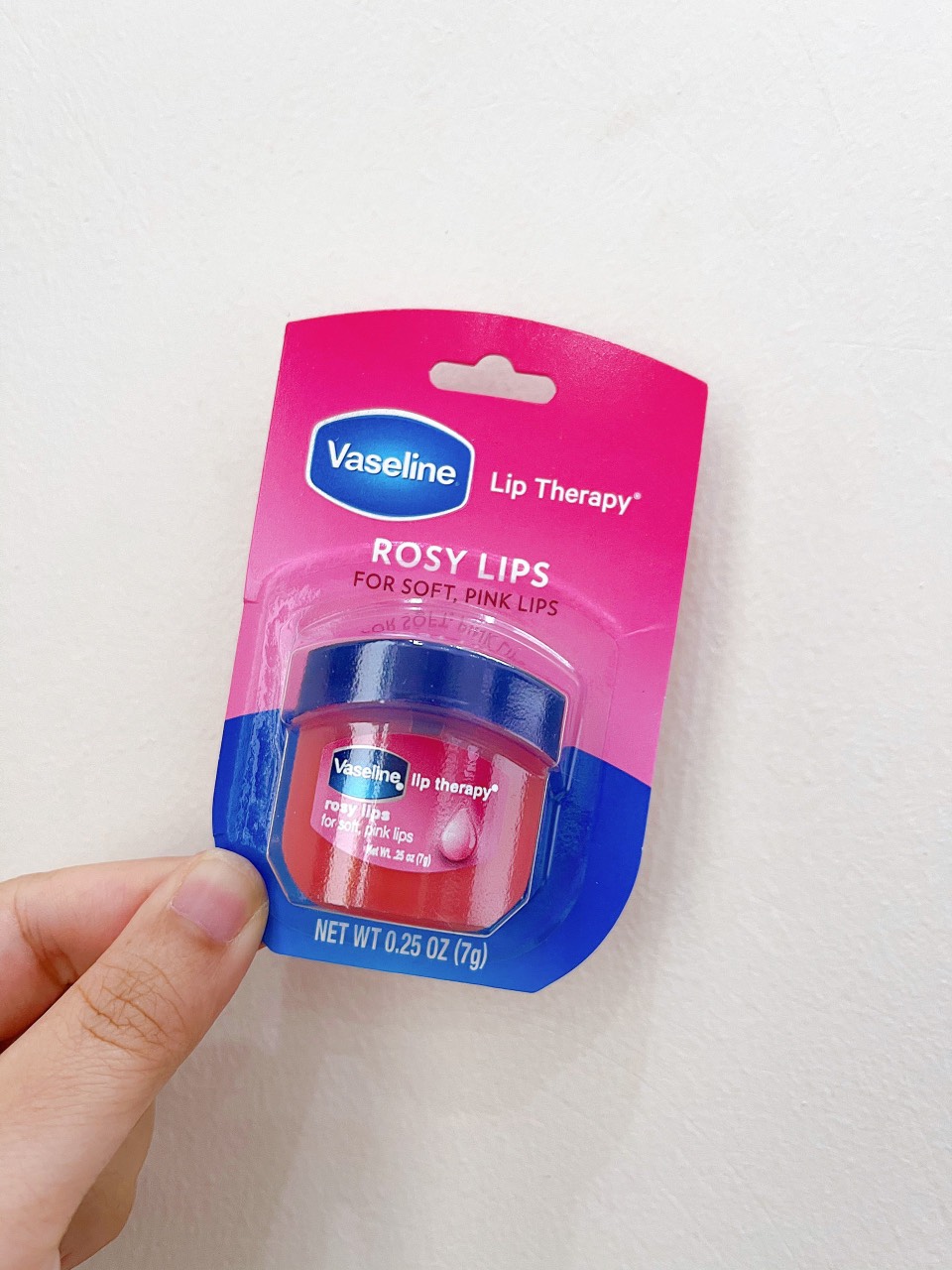 Sáp dưỡng môi Vaseline lip Therapy Rosy Lips 7g - Mỹ  (Màu Hồng)