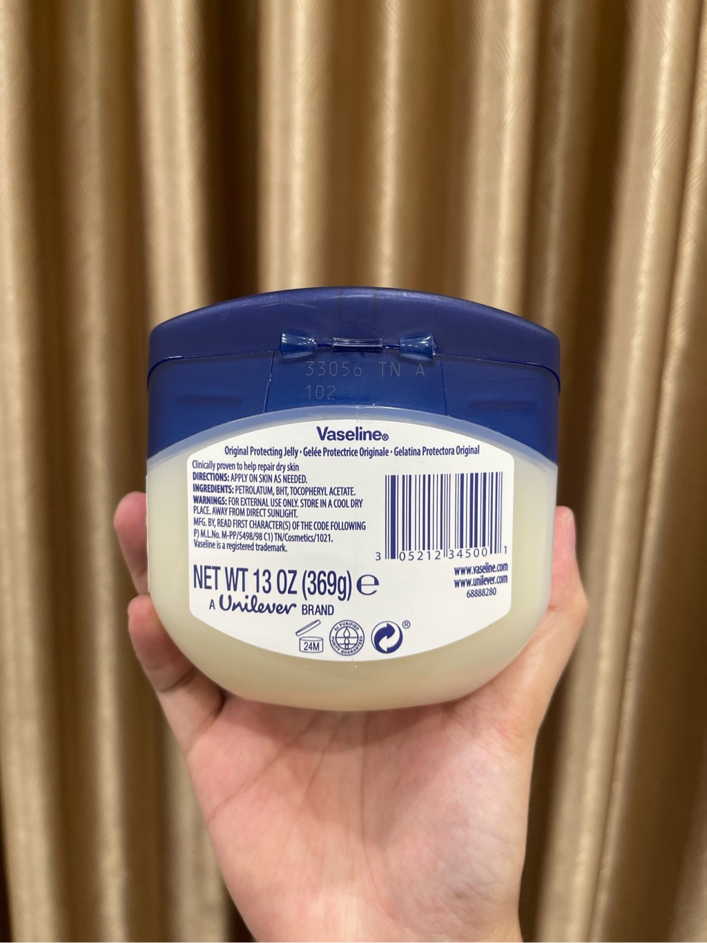 e115 - Vaseline - (CT) - Sáp Dưỡng Ẩm Làm Mịn Da Original Protecting Jelly 369g