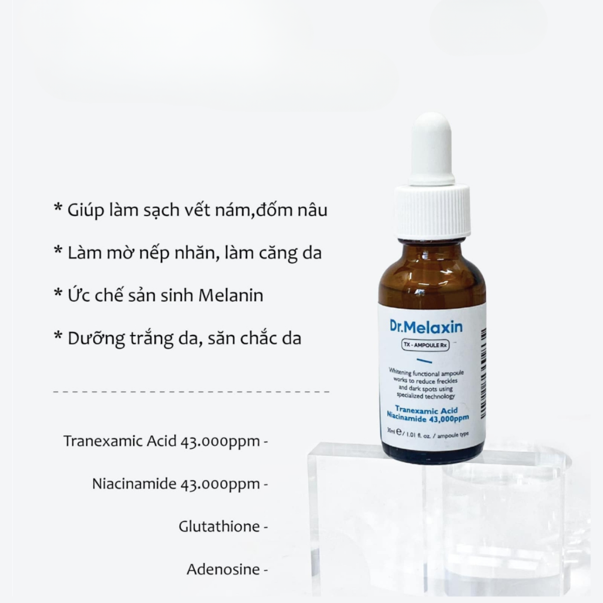 Tinh Chất Serum Nám Dr.Melaxin TX Ampoule RX Làm Mờ Thâm, Sạm Nám, Tàn Nhang, Hàn Quốc 30ml