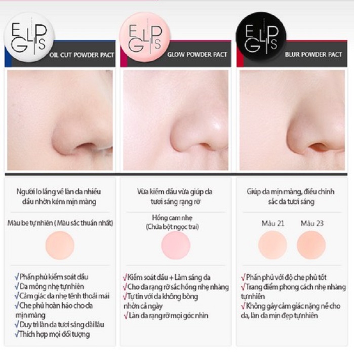 Phấn Phủ Nén Siêu Mịn Eglips Powder Pact 9g