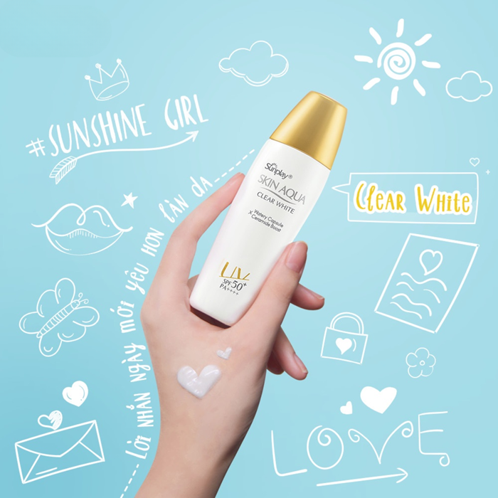 Sữa Chống Nắng Hàng Ngày Dưỡng Trắng Cho Da Dầu Sunplay Skin Aqua Clear White SPF50 Nhật Bản Dung Tích 25g - 55g
