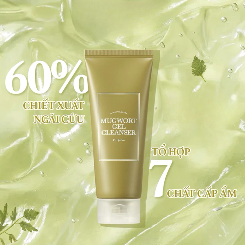 Sữa Rửa Mặt Dịu Nhẹ, Dành Cho Mọi Loại Da I’m from Mugwort Gel Cleanser Hàn Quốc 30ml