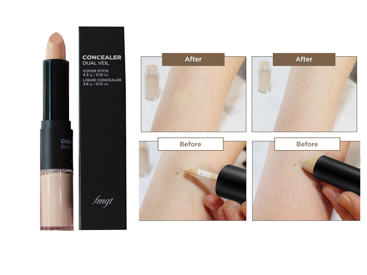 Che khuyết điểm 2 đầu The Face Shop Concealer Dual Veil