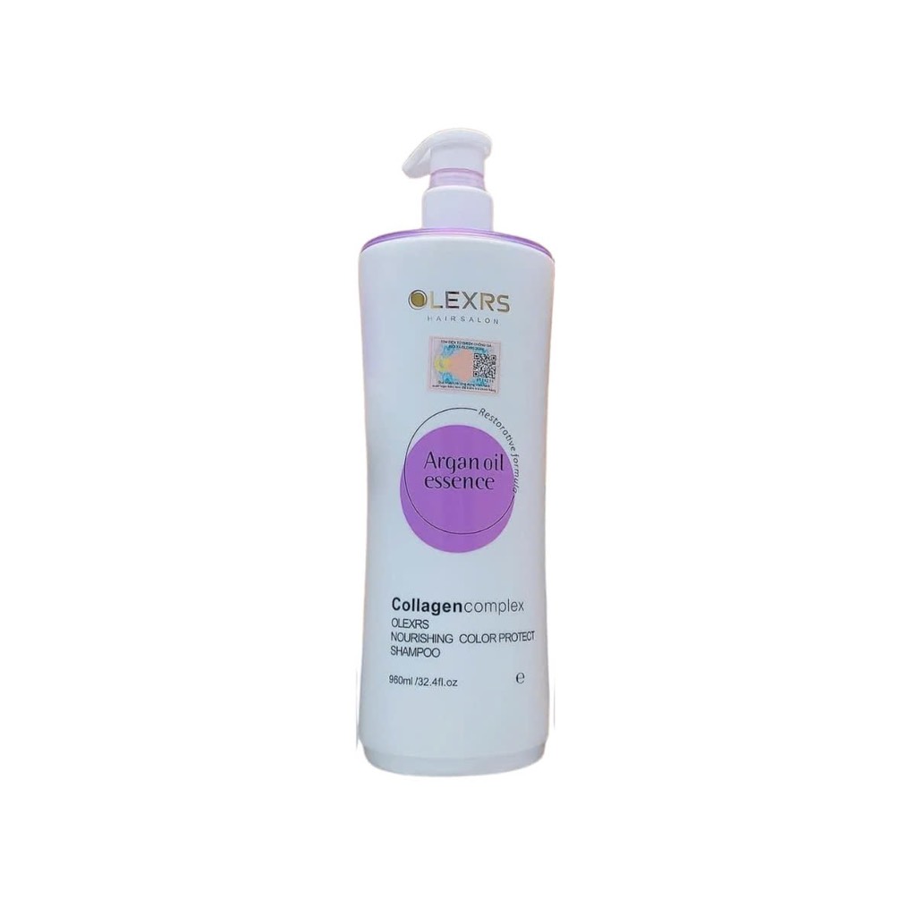 a90 - OLEXRS - (Mẫu mới 2025) Dầu gội / Dầu xả Hair Salon Argan Oil Collagen Complex 960ml
