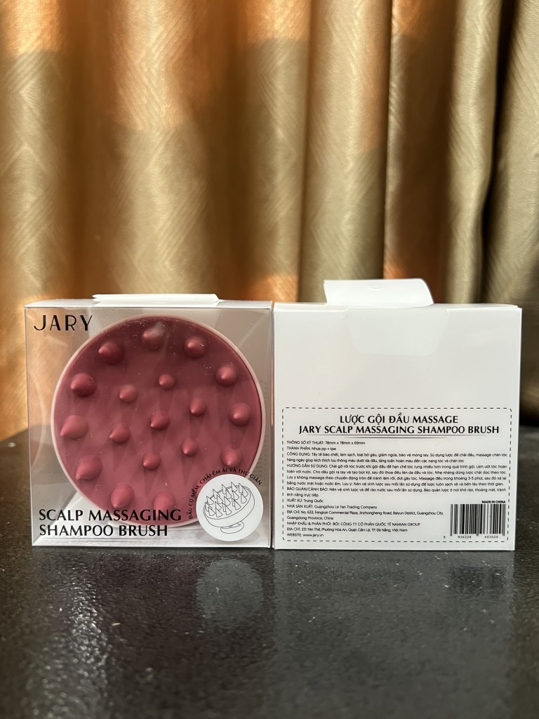 e415 - Jary - Lược Gội Đầu Scalp Massaging Shampoo Brush (Màu Đỏ/ Màu Xanh/ Màu Tím)