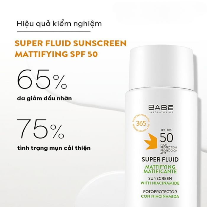 Kem chống nắng kiểm soát dầu da mụn Super Fluid Mattifying / Hyaluronic Acid Sunscreen SPF50 50ml