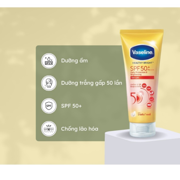 Sữa Dưỡng Thể Trắng Da Chống Nắng Vaseline Healthy Bright GLUTA-HYA 300ml