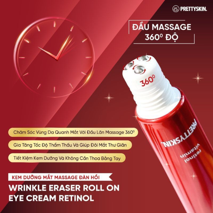 Kem dưỡng mắt Retinol Pretty Skin, Kem mắt Retinol Vitamin Eye Cream Prettyskin 30ml