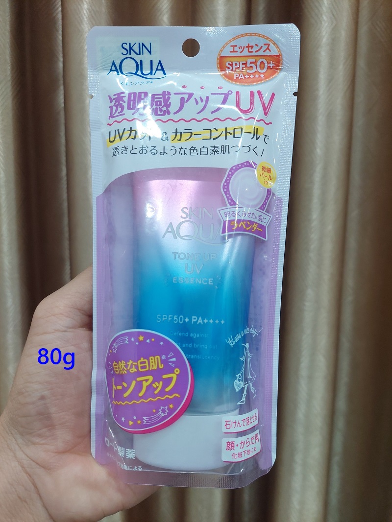 d715 - Kem Chống Nắng Nhật Bản Skin Aqua Tone Up UV Essence SPF50+ PA++++ ( Hương Lavender 80g )