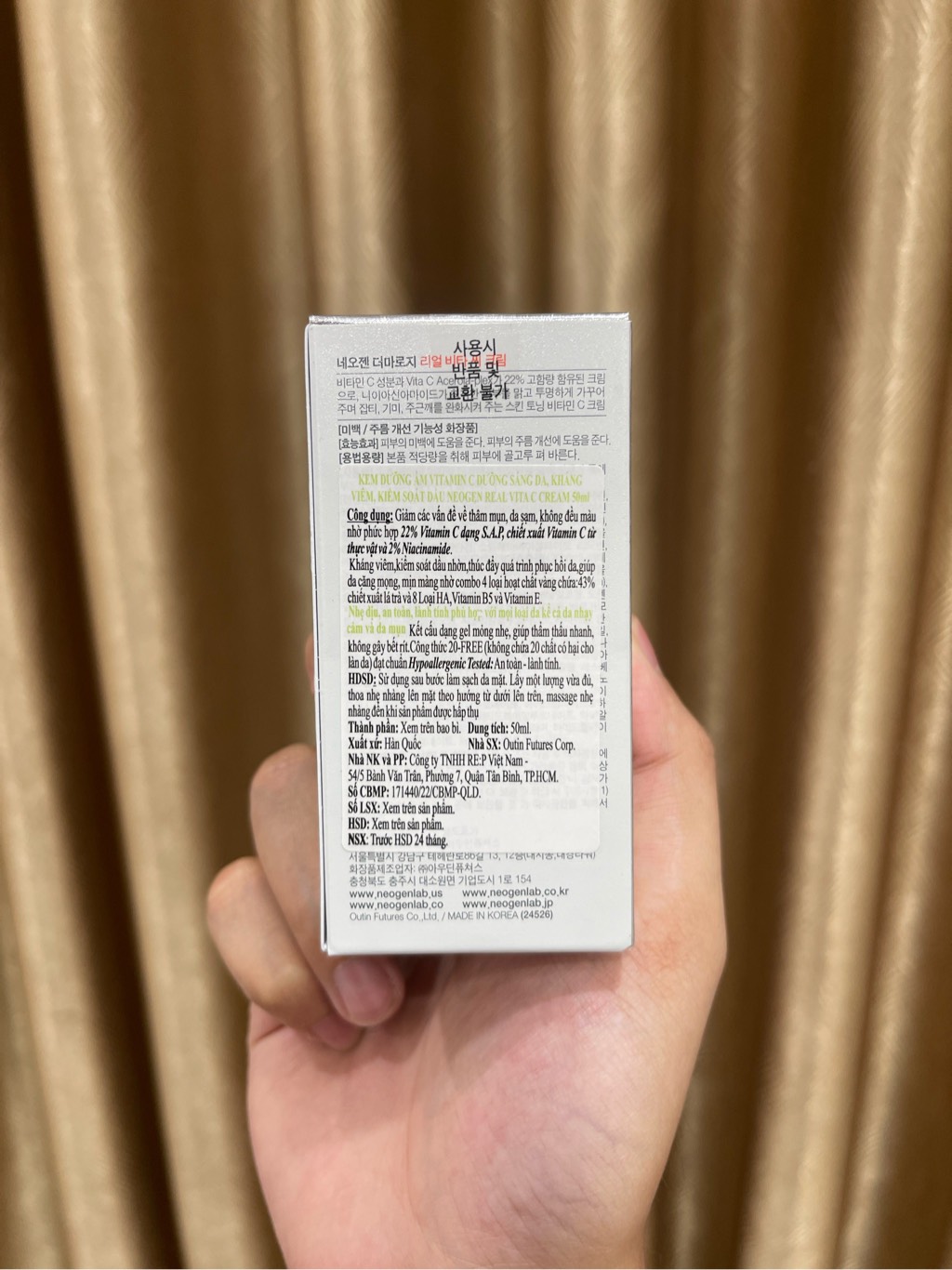 e79 - Neogen - Kem Dưỡng Ẩm Real Vita C Cream 50ml