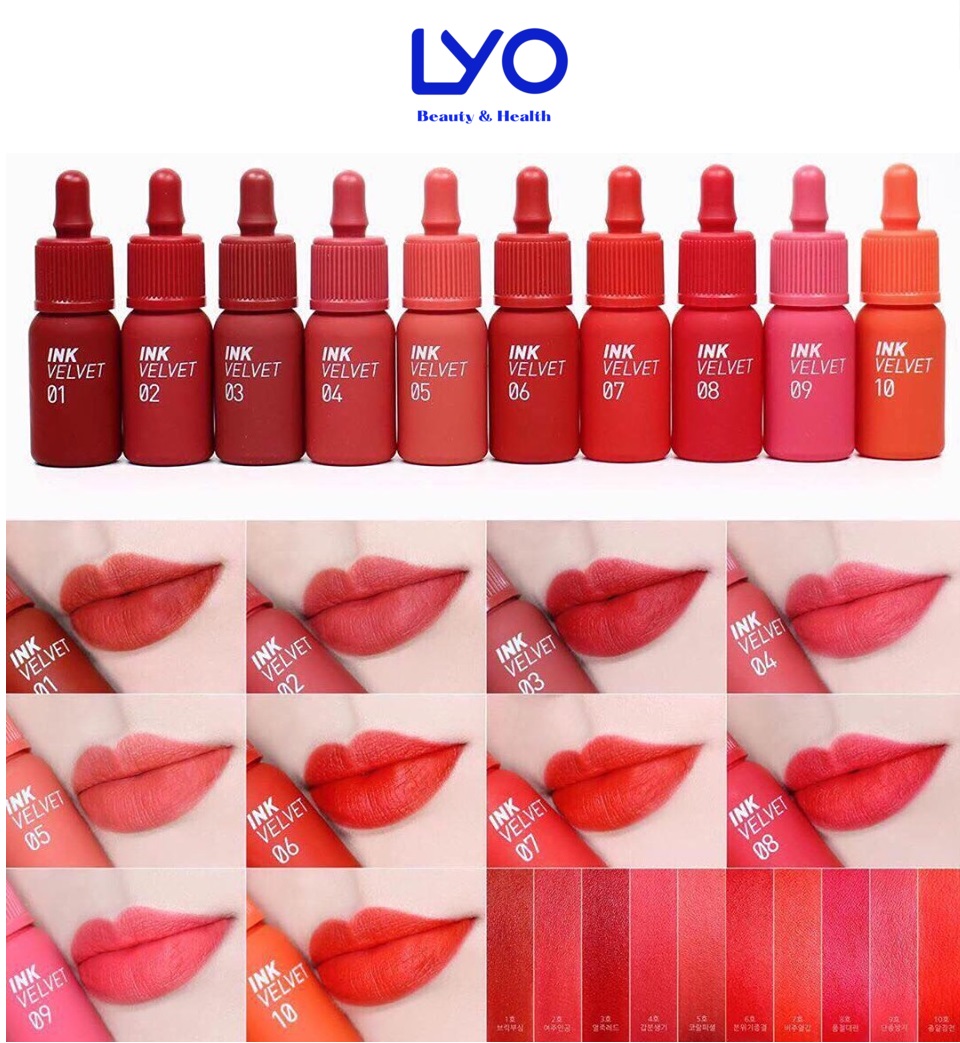 Son kem Peripera Peri's Ink Velvet / Ink AIRY Velvet - Son bóng Water Bare Tint