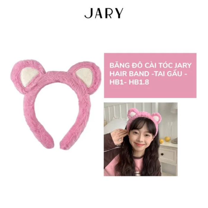 b110 - Jary - Băng Đô Cài Tóc, Hair Band - HB1- HB1.8 - Tai Gấu