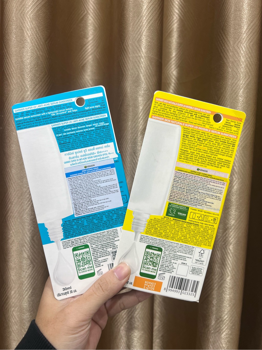 Kem Chống Nắng Phổ Rộng Kiềm Dầu & Giảm Mụn Garnier Super UV Anti - Acne / Invisible Serum Sunscreen SPF 50+PA++++ 30ml