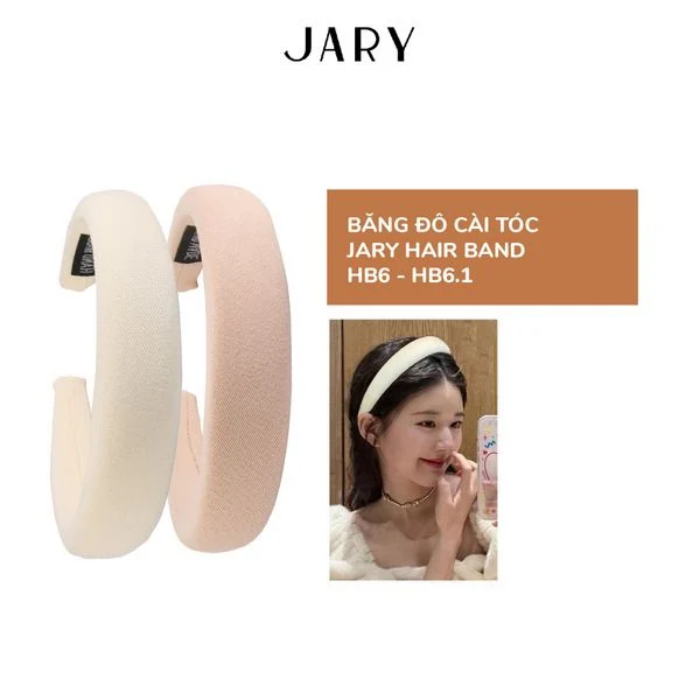b100 - Jary - Băng Đô Cài Tóc, Hair Band - HB6 - HB6.1 (Cài To, Không Phụ Kiện)