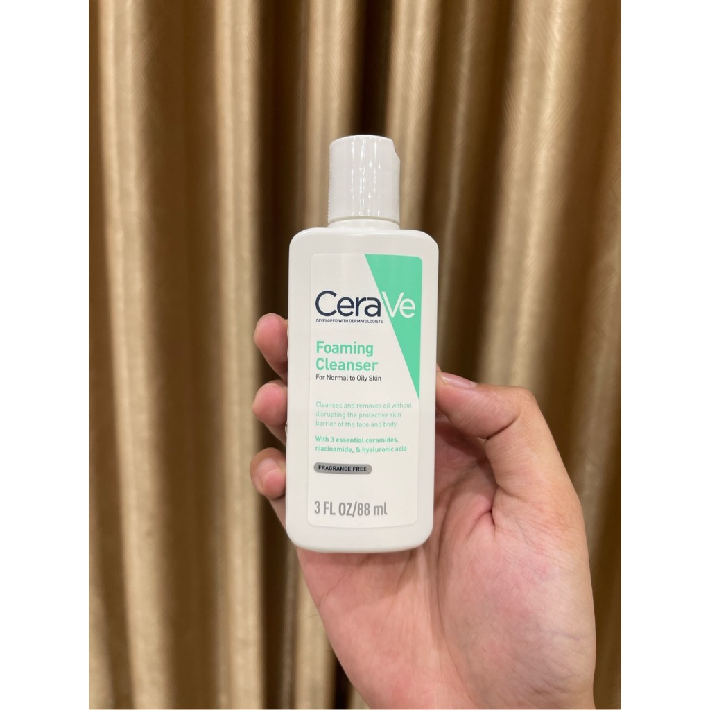 Sữa Rửa Mặt Pháp CeraVe Foaming/Hydrating/SA Smoothing Cleanser Dưỡng Trắng, Cấp Ẩm & Làm Sạch Da 236ml & 473ml