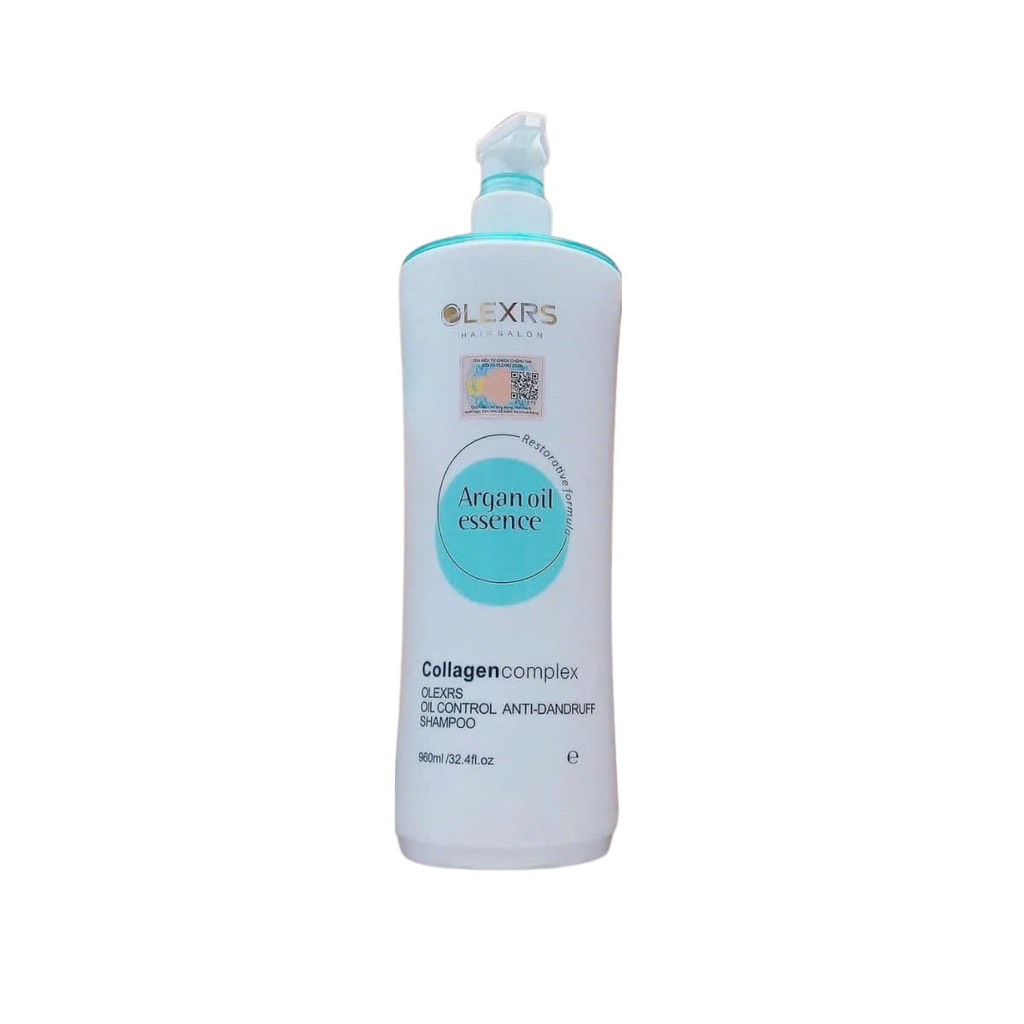 a90 - OLEXRS - (Mẫu mới 2025) Dầu gội / Dầu xả Hair Salon Argan Oil Collagen Complex 960ml
