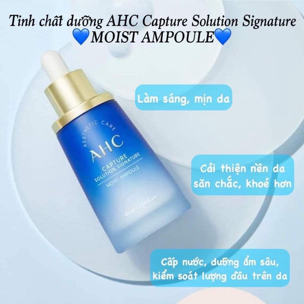 Tinh chất Serum AHC Capture Solution Signature Ampoule 50ml mẫu mới 2022 ( Xanh dương, xanh lá, đỏ )