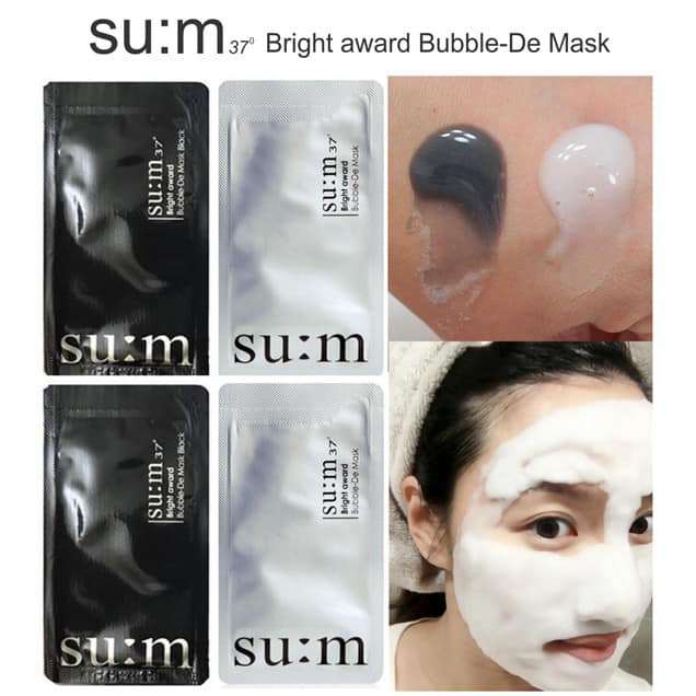 Combo 10 Mặt nạ sủi bọt thải độc Su:m37 Bright Award Bubble-De Mask