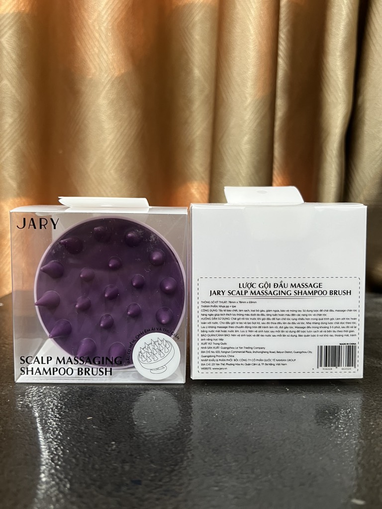 e415 - Jary - Lược Gội Đầu Scalp Massaging Shampoo Brush (Màu Đỏ/ Màu Xanh/ Màu Tím)