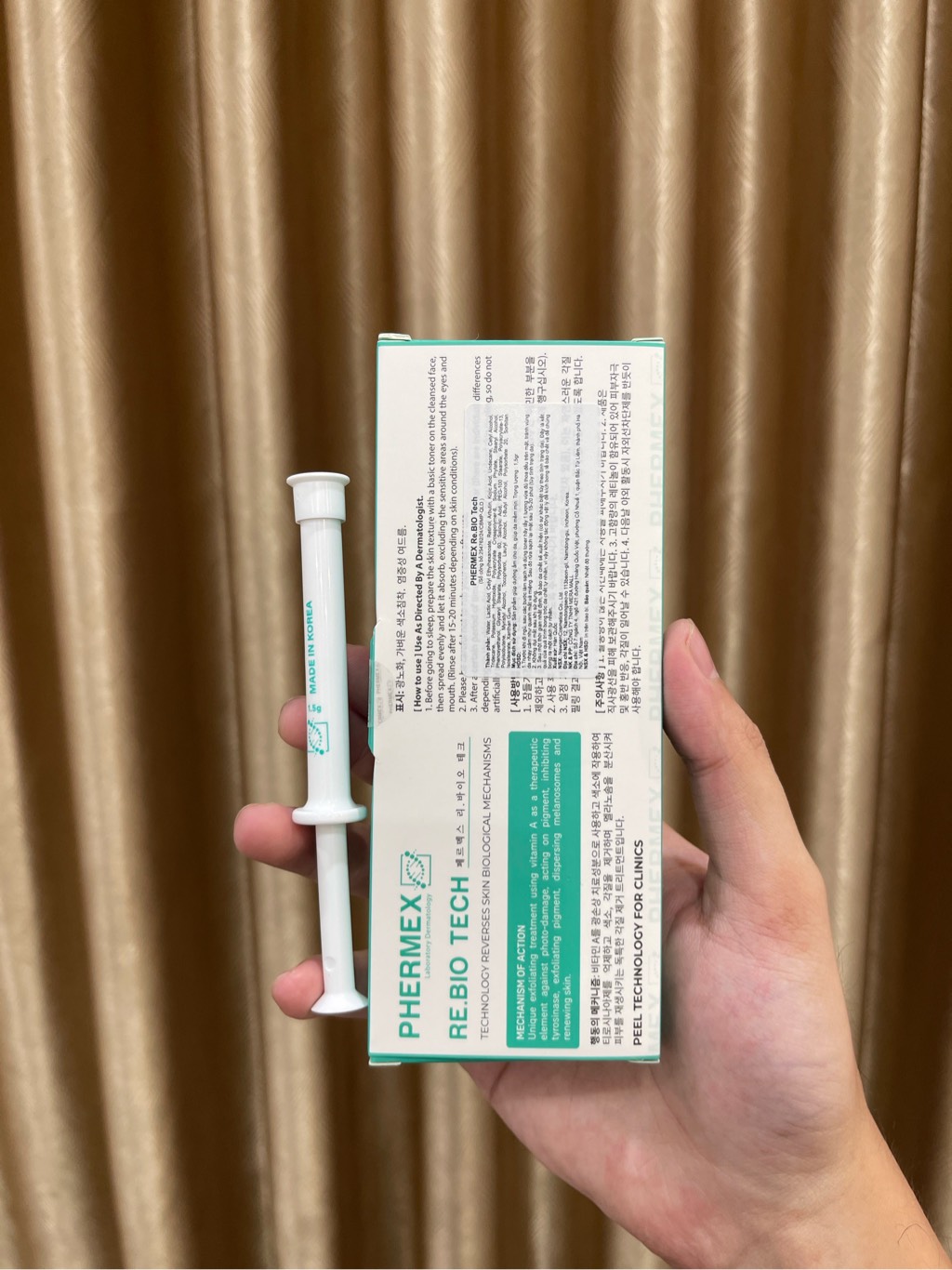 Peel Tế Bào Thế Hệ Mới Tái Sinh Trắng Da Phermex Re.BIO Tech Hỗ Trợ Giảm Mụn, Mờ Thâm Hàn Quốc 1.5g