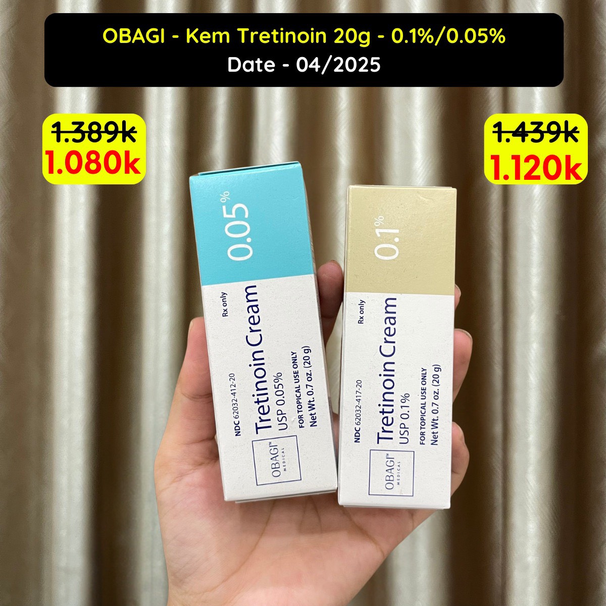 a837 - OBAGI - Kem Tretinoin 20g