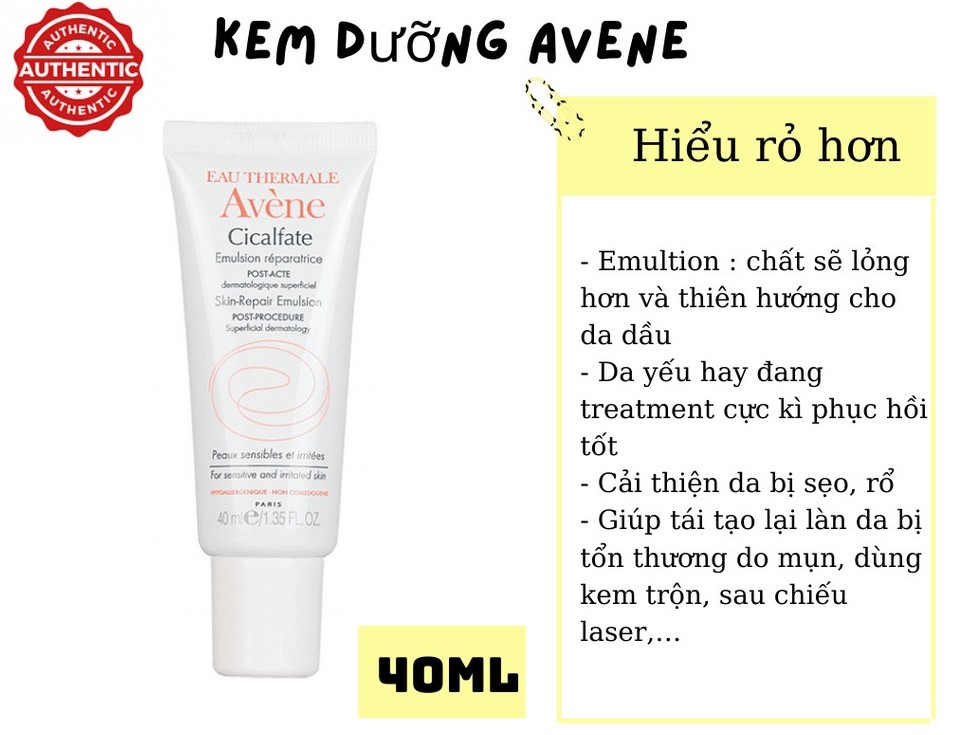 Sữa Dưỡng Giảm Thâm Avene Cicalfate Emulsion Réparatrice 40ml