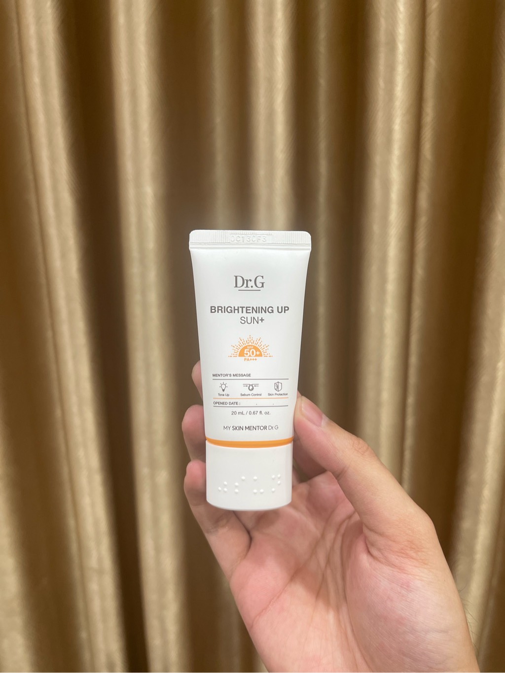 c840 - Bộ Sản Phẩm Kem chống nắng Dr.G  Brightening Up Sun+ SPF 50+ PA +++ 10ml - 20ml - 50ML (Cam)