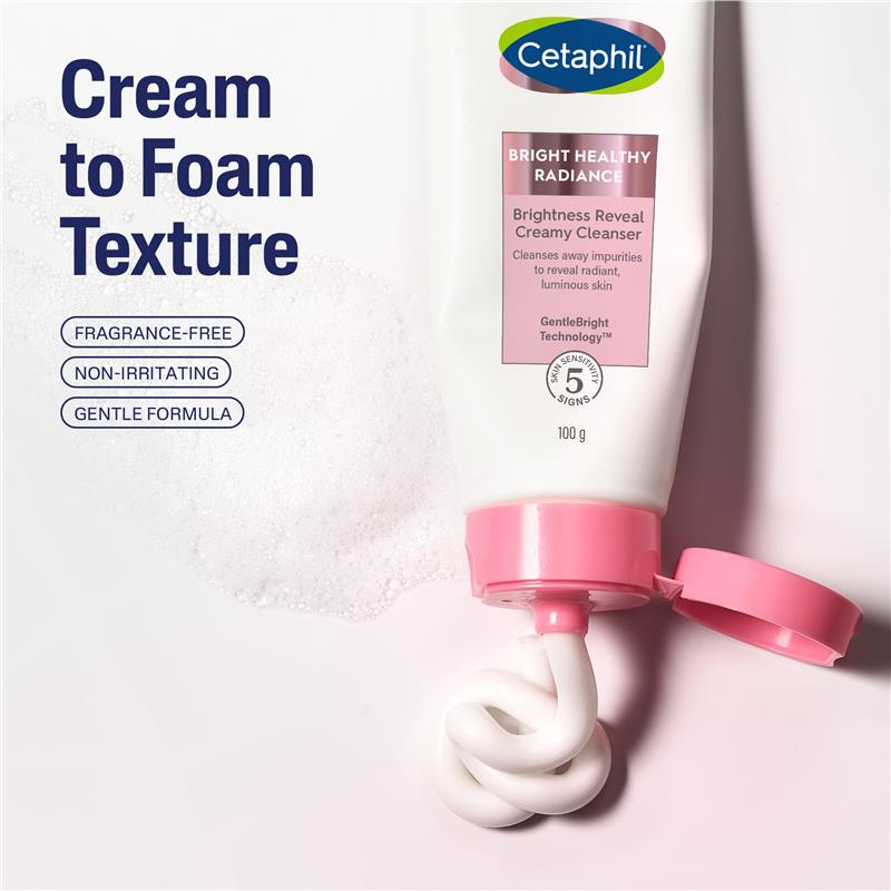 Sữa Rửa Mặt Cetaphil Bright Healthy Radiance Brightness Reveal Creamy Cleanser Làm Sáng Da 100g