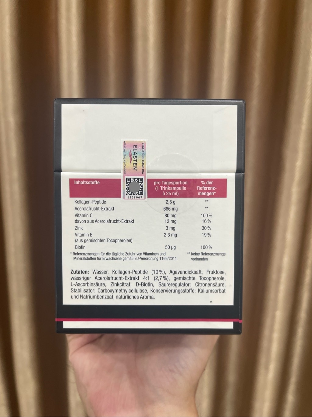 Thức Uống Đẹp Da Collagen Elasten Giúp Da Căng Mịn, Đàn Hồi, Giữ Ẩm Da, Chống Lão Hóa, Tóc Chắc Khỏe Hộp 28 ống x 25ml