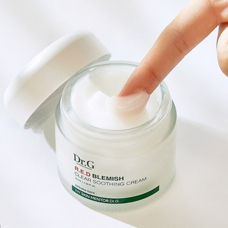a105 - Dr.G - R.E.D BLEMISH Clear Soothing Cream Bonus Set (Kem dưỡng 70ml + KCN Brightening 20ml)
