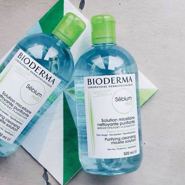 d57 - Nước Tẩy Trang Dành Cho Da Dầu Mụn Bioderma Sebium H2O 500ml (Màu xanh)