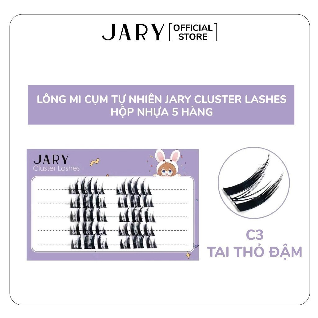 Hộp Nhựa 5 Hàng Lông Mi Cụm Tự Nhiên, Đa Phong Cách Jary Cluster Lashes Hàn Quốc