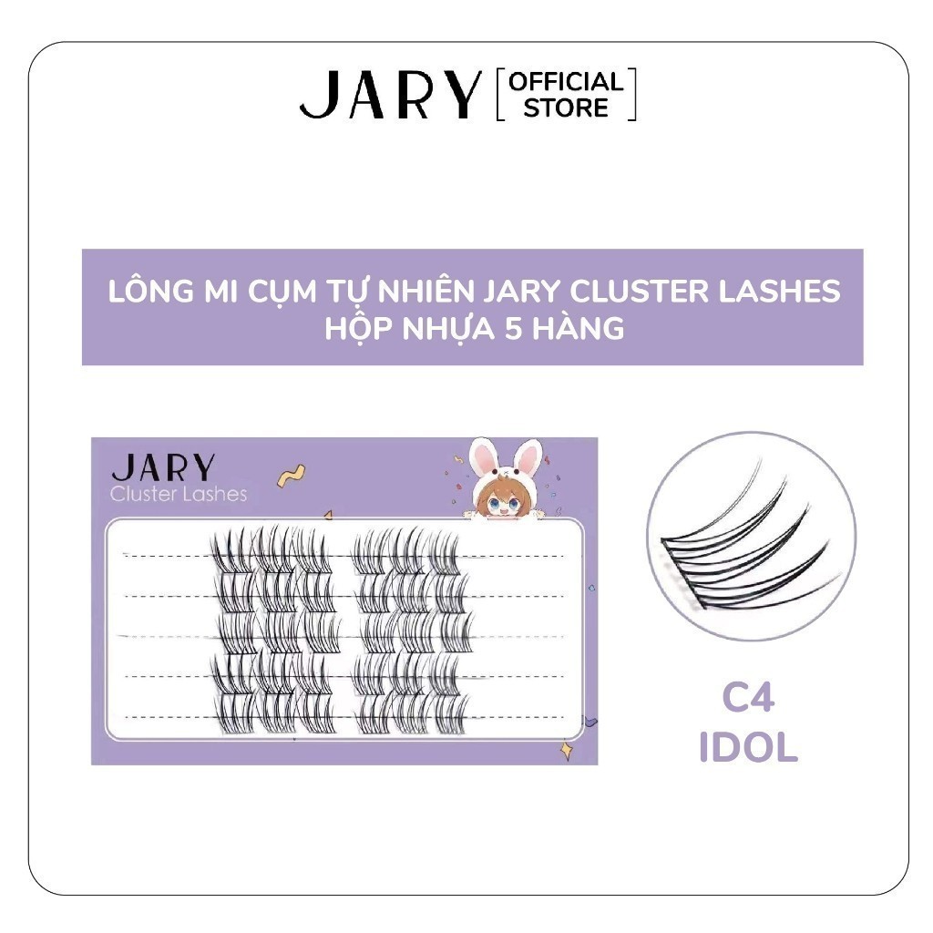 Hộp Nhựa 5 Hàng Lông Mi Cụm Tự Nhiên, Đa Phong Cách Jary Cluster Lashes Hàn Quốc