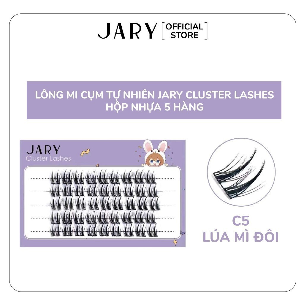 Hộp Nhựa 5 Hàng Lông Mi Cụm Tự Nhiên, Đa Phong Cách Jary Cluster Lashes Hàn Quốc