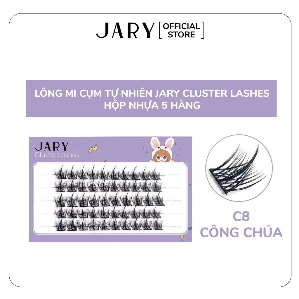 Hộp Nhựa 5 Hàng Lông Mi Cụm Tự Nhiên, Đa Phong Cách Jary Cluster Lashes Hàn Quốc