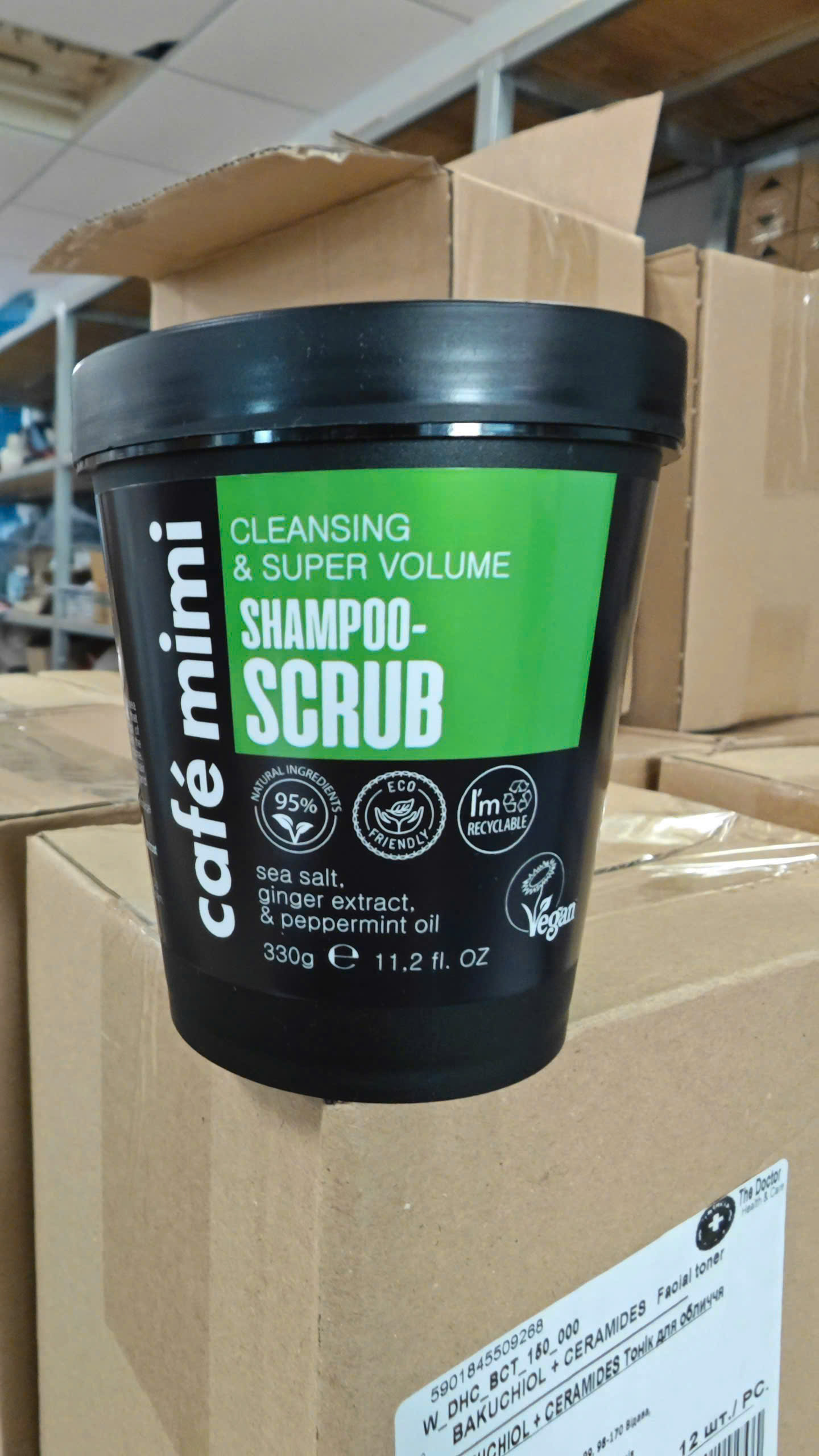 e421 - Café Mimi - Dầu Gội Tẩy Tế Bào Chết Da Đầu Cafe Mimi Shampoo Scrub 330g
