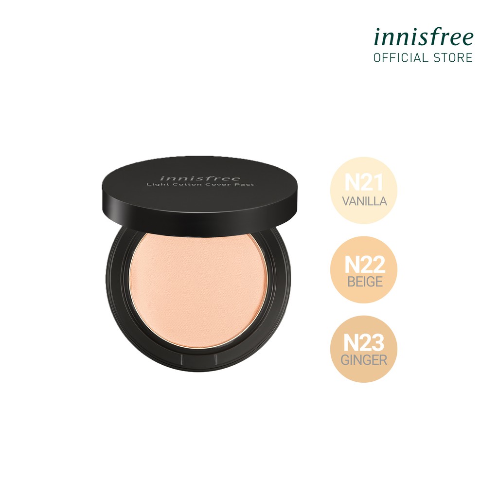 Phấn nén Innisfree Light Cotton Cover Pact SPF30 PA+++ 12g
