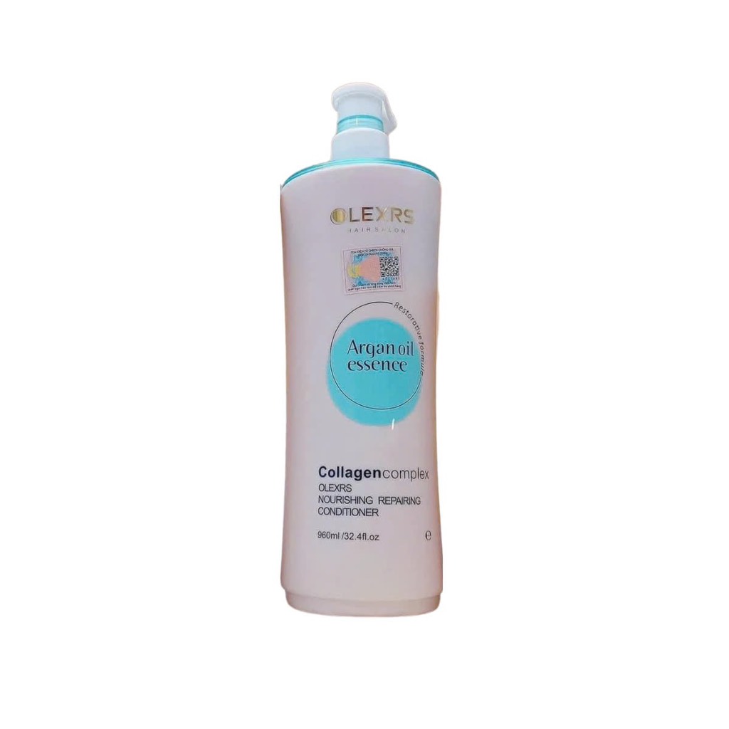 a90 - OLEXRS - (Mẫu mới 2025) Dầu gội / Dầu xả Hair Salon Argan Oil Collagen Complex 960ml