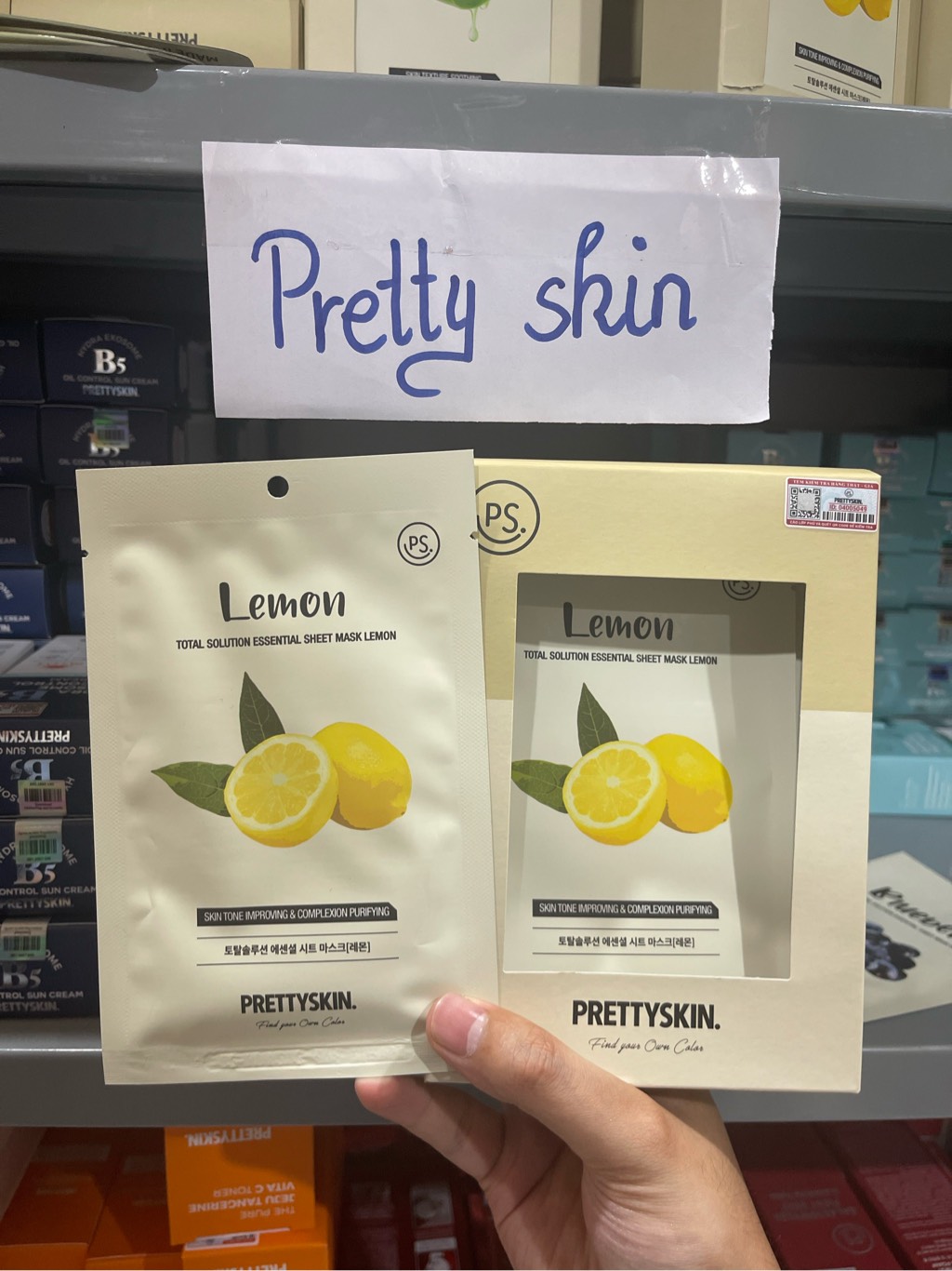 f255 - Prettyskin - Combo 3 miếng mặt nạ giấy Prettyskin - Chanh (Lemon)