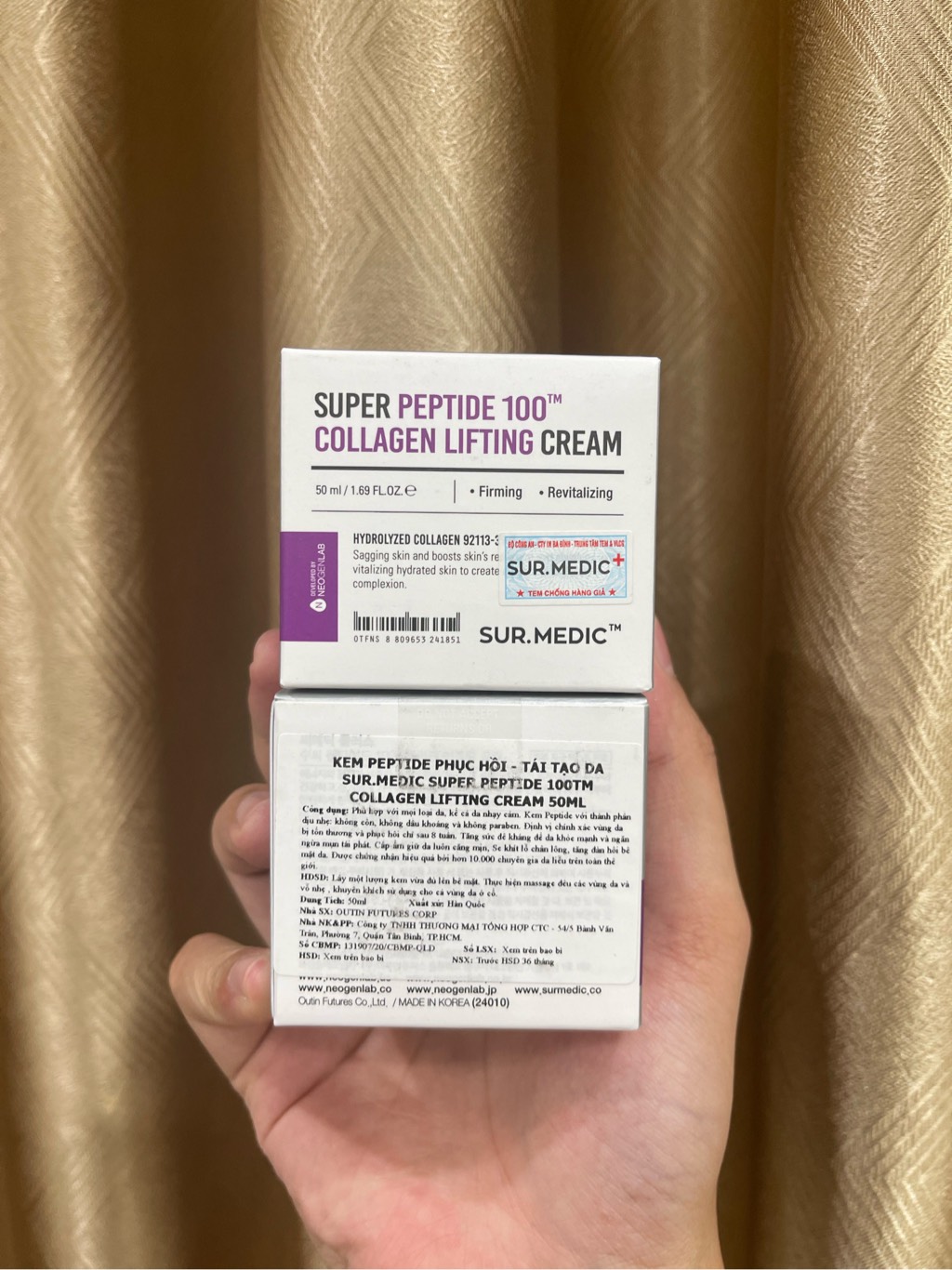 Serum Huyết Thanh & Kem Dưỡng Trắng Da Sur.Medic Super Glutathione 1000TM Enriched Cream/100TM Bright Ampoule 50ml-32ml