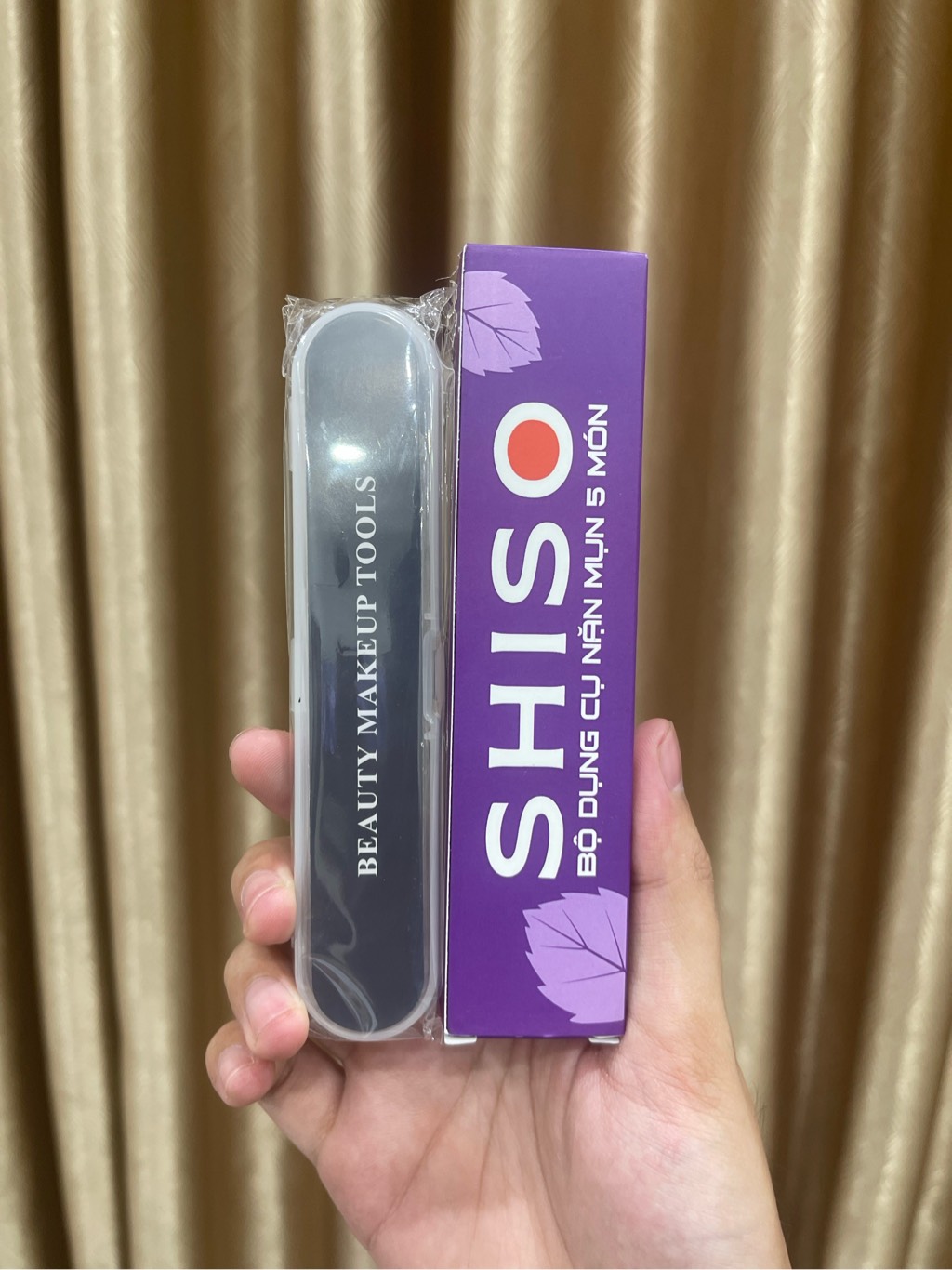 e110 - Gel Giảm Mụn Thâm Shisofix & Bộ Dụng Cụ Lấy Mụn 5 Món Shiso 15g