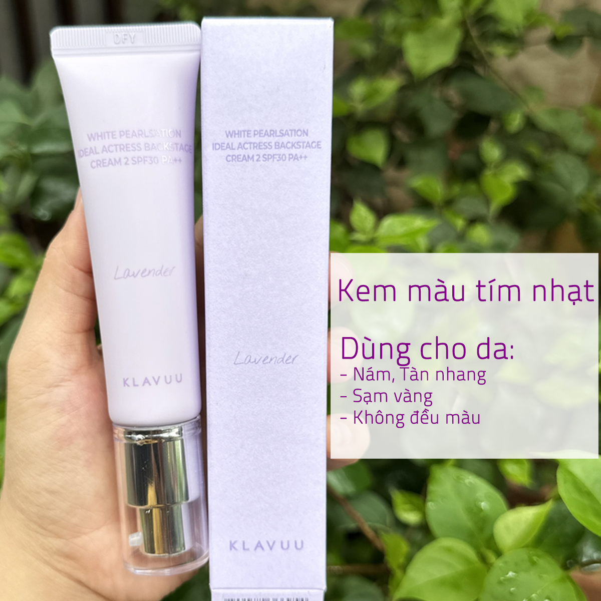 e278 - Klavuu - Kem Lót White Pearlsation Ideal Actress Backstage Cream SPF30 PA++ 10ml