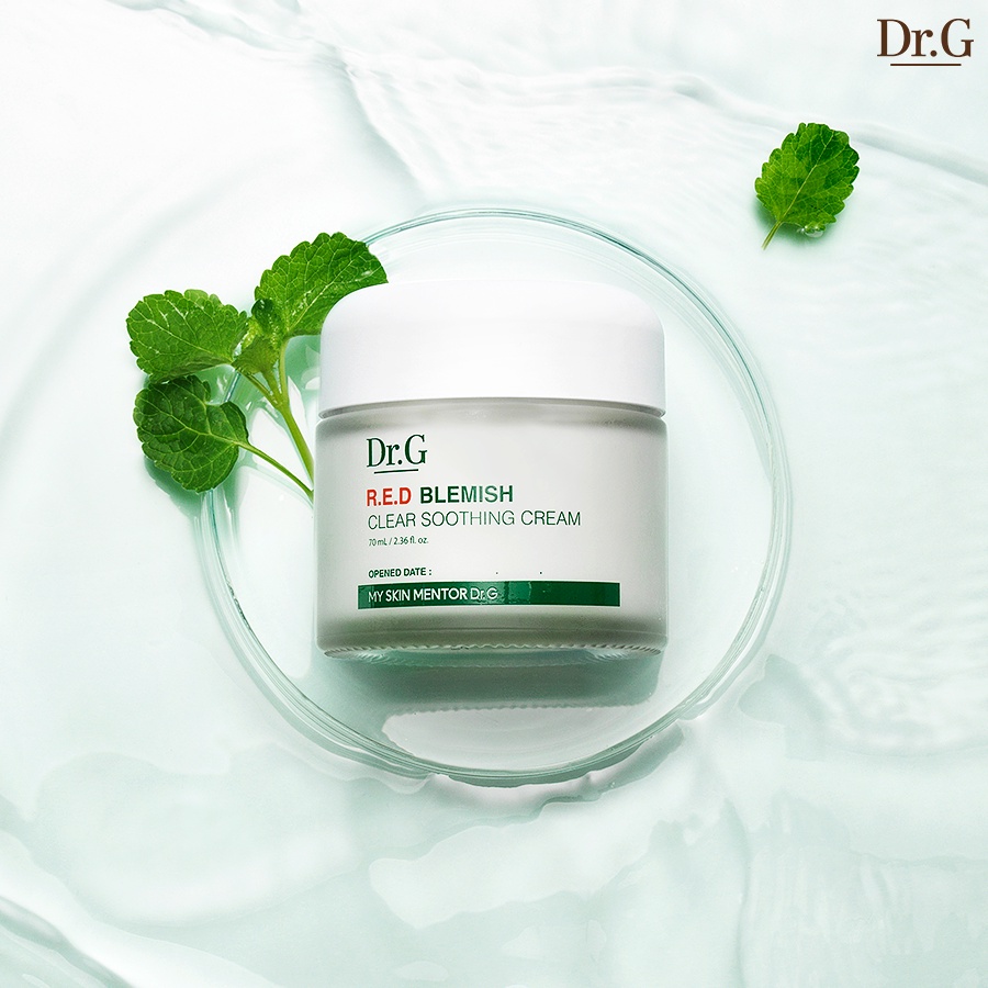 a105 - Dr.G - R.E.D BLEMISH Clear Soothing Cream Bonus Set (Kem dưỡng 70ml + KCN Brightening 20ml)