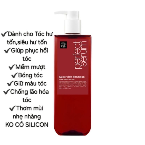 e907 - Dầu gội xả Mise En Scene Perfect Serum Hair 680 ml