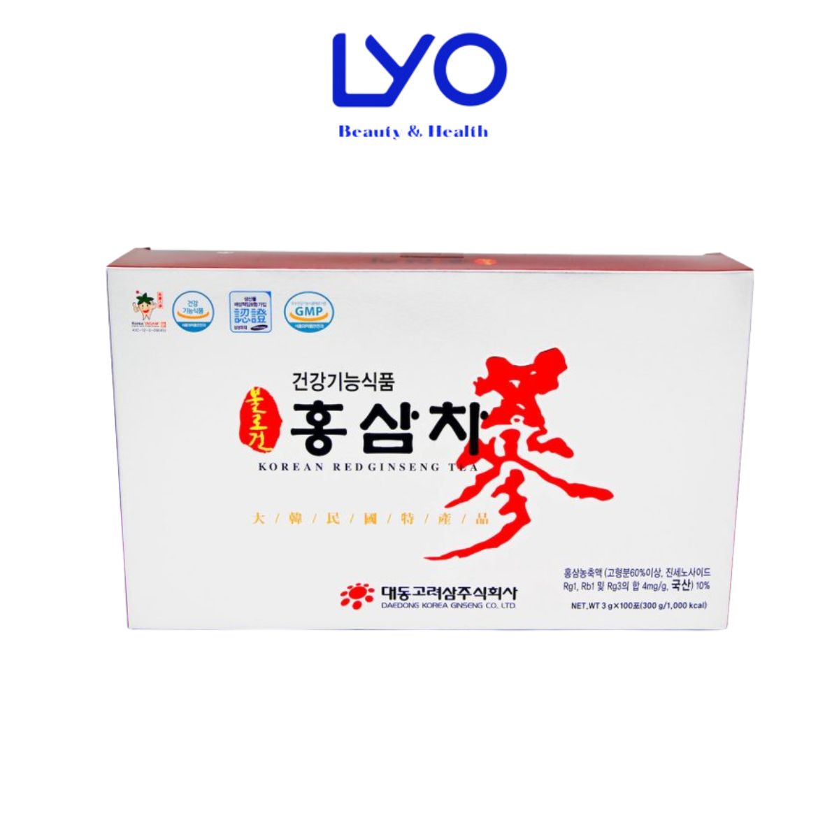 Trà Hồng Sâm Daedong Korea Ginseng Hàn Quốc (3g)- loại 100 gói LYO
