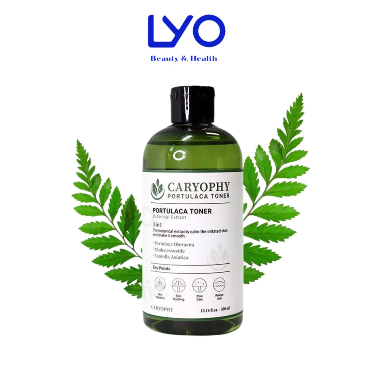 Nước cân bằng không cồn cho da mụn Caryophy Portulaca Toner 300ml