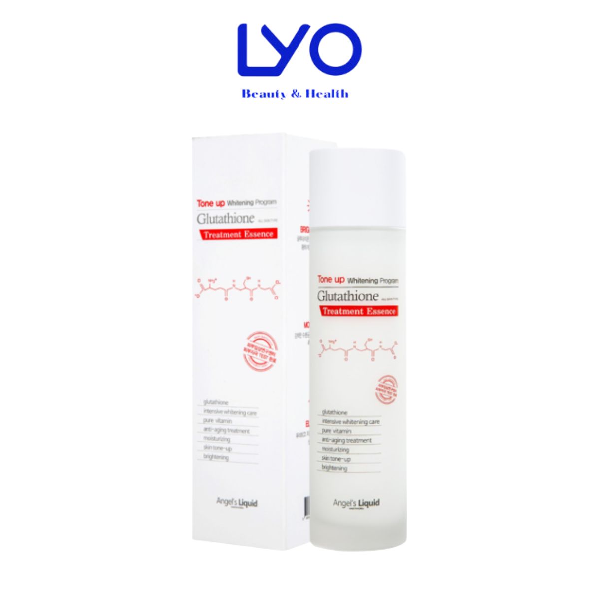 Nước Thần Dưỡng Trắng Da Cân Bằng Độ Ẩm Angel's Liquid Tone Up Whitening Program Glutathione Treatment Essence 150ml