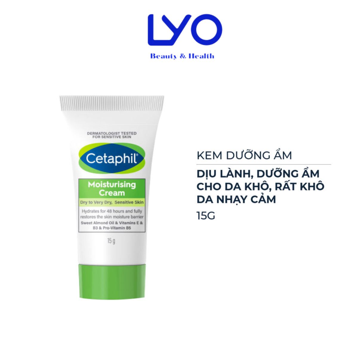 e507 - Kem dưỡng ẩm dịu lành cho da nhạy cảm CETAPHIL MOISTURISING CREAM 15g