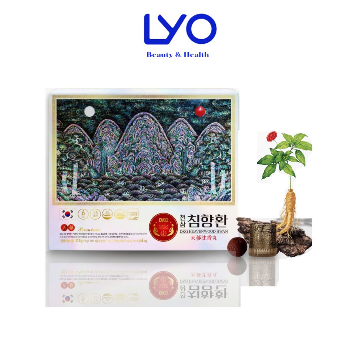 e59 - Bổ Não Thiên Sâm Trầm Hương DKG Daedong Ginseng Hàn Quốc Hộp 10 Viên